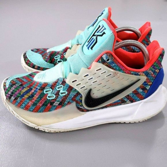 Nike Shoes | Nike Kyrie 2 Low Basketball Shoes Mens 9 Multicolor Knit Fabric Athletic Sneaker | Color: Blue/Red | Size: 9 | _Brianna_B's Closet